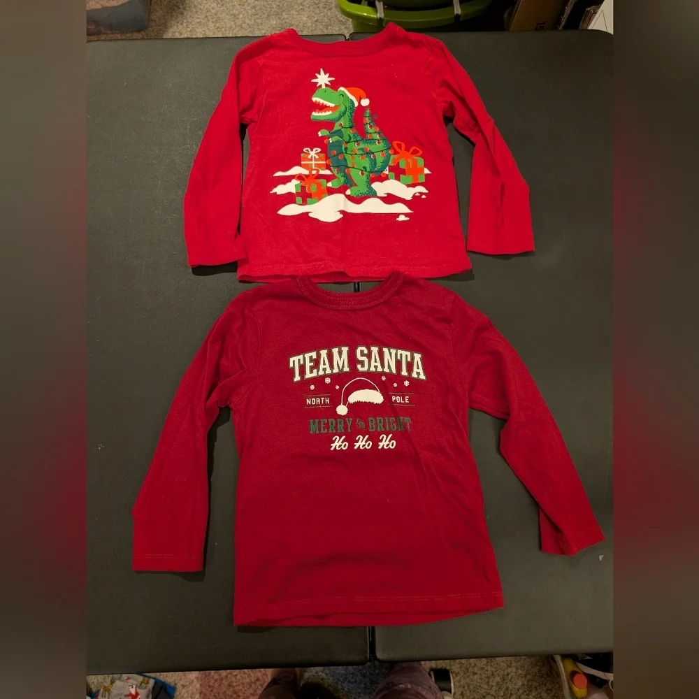 Lot of 8 (EIGHT) The Children's Place Christmas Long Sleeve Shirts in Size 4T/4